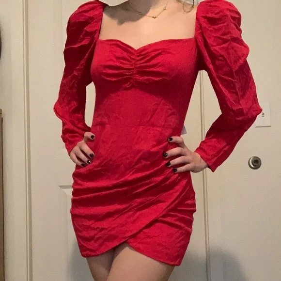 fitted lace wedding dress Red Leopard Print Mini Dress